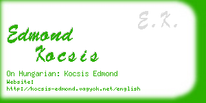 edmond kocsis business card